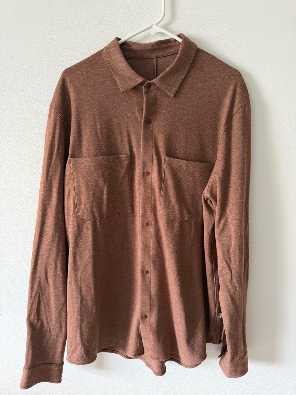 Brown Long Sleeve Button-Up Shirt